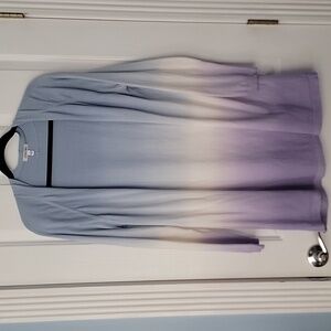 Johnny Was Blue and Purple Dip Dye Ombre Cardigan Sweater Small S